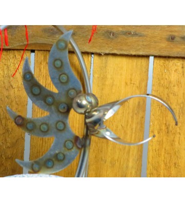 Steinvogel SV Papagei ca. 35cm zum Hängen aus Granit und Edelstahl Original Gebrüder Lomprich