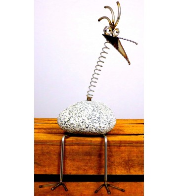 Kantenhocker SV 280 ca. 40cm hoch aus Granit und Edelstahl Original Gebrüder Lomprich