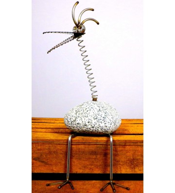 Kantenhocker SV 280 ca. 40cm hoch aus Granit und Edelstahl Original Gebrüder Lomprich