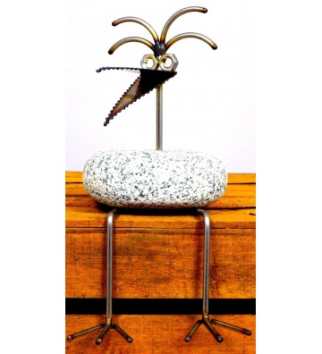 Kantenhocker SV 204 ca. 30cm hoch aus Granit und Edelstahl Original Gebrüder Lomprich