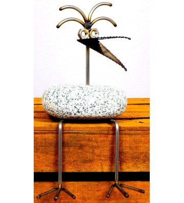 Kantenhocker SV 204 ca. 30cm hoch aus Granit und Edelstahl Original Gebrüder Lomprich