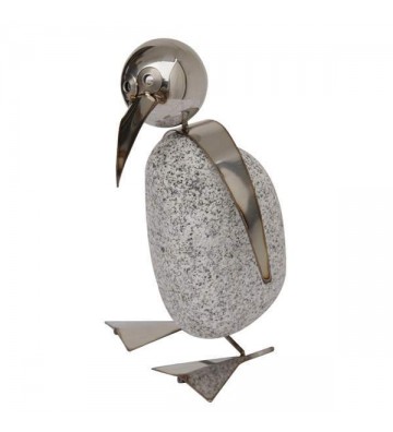 XL Pinguin ca. 45cm hoch aus Granit und Edelstahl Original Gebrüder Lomprich