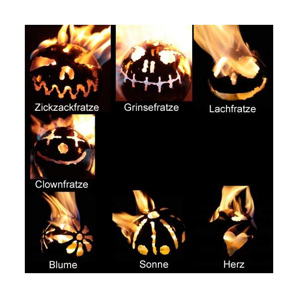 Feuerkugel Aus Edelstahl Zur Wahl 4 Verschiedene Motive