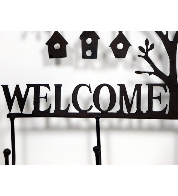 Hakenleiste "Welcome" ca. 28cm breit aus Gusseisen