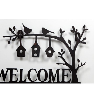 Hakenleiste "Welcome" ca. 28cm breit aus Gusseisen