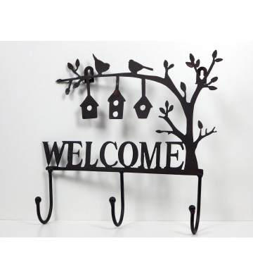 Hakenleiste "Welcome" ca. 28cm breit aus Gusseisen
