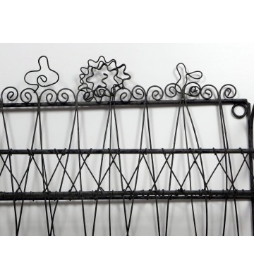 Wandregal mit Küchenrollenhalter ca. 33cm hoch aus Eisen antikfarben im Landhauslook