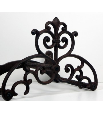 Schlauchhalter Landhaus Stil ca. 20cm hoch Gusseisen rostfarben antik