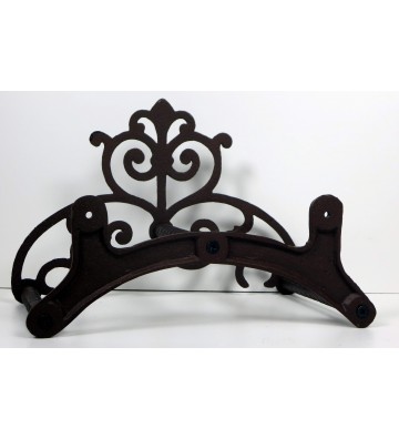 Schlauchhalter Landhaus Stil ca. 20cm hoch Gusseisen rostfarben antik