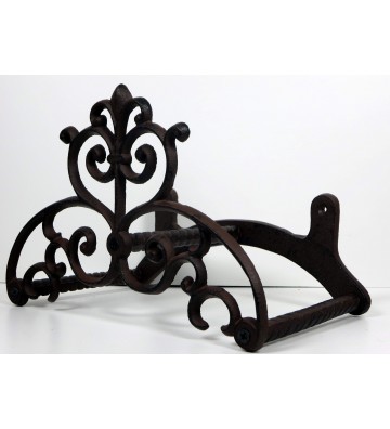 Schlauchhalter Landhaus Stil ca. 20cm hoch Gusseisen rostfarben antik