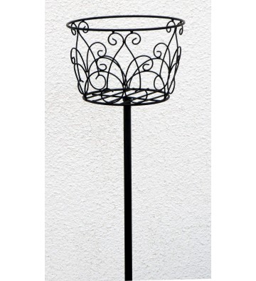 Blumensteckkorb ca. 110cm hoch aus Eisen dunkelrostfarben