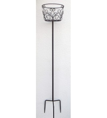 Blumensteckkorb ca. 110cm hoch aus Eisen dunkelrostfarben
