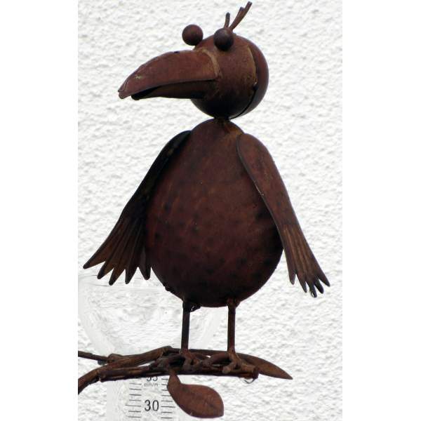 Garten Regenmesser Vogelduo Mit Hut Metall Braun Thermometer Wetterstationen Sombrio Cdl Sc Org Br