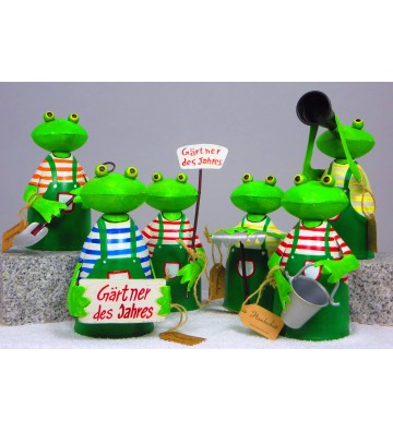 6-er SET Zaunhocker Frosch aus Metall ca. 20 cm hoch