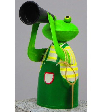 6-er SET Zaunhocker Frosch aus Metall ca. 20 cm hoch