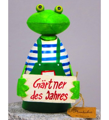 6-er SET Zaunhocker Frosch aus Metall ca. 20 cm hoch