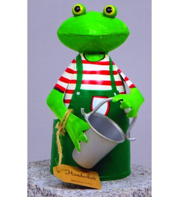 6-er SET Zaunhocker Frosch aus Metall ca. 20 cm hoch