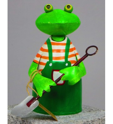 6-er SET Zaunhocker Frosch aus Metall ca. 20 cm hoch