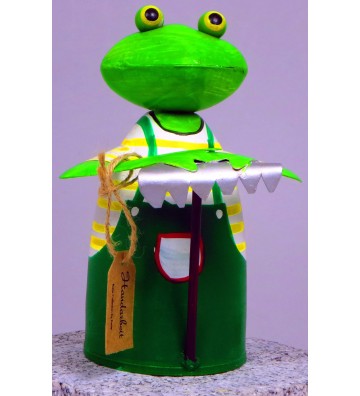 6-er SET Zaunhocker Frosch aus Metall ca. 20 cm hoch