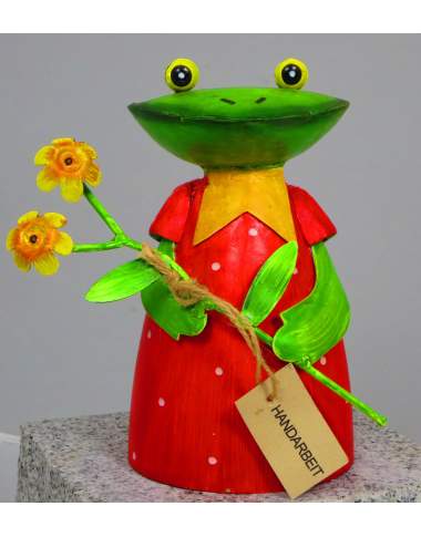 Zaunhocker "Froschdame" aus Metall ca. 20 cm zur Wahl Zaunhocker "Froschdame" aus Metall ca. 20 cm zur Wahl