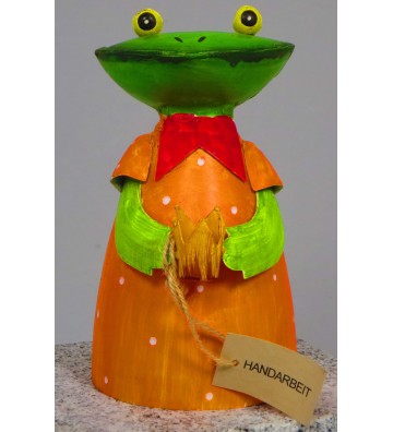 6-er SET: Zaunhocker "Froschdame" aus Metall ca. 20 cm hoch
