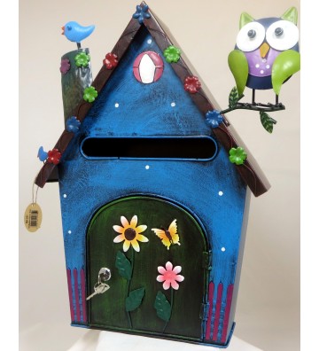 Briefkasten Haus mit Eule