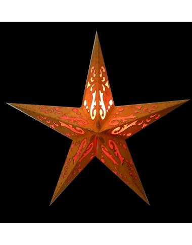 Leuchtstern Baby Curves orange/glitter 5 Zacken 40 cm mit Magnetverschluss Leuchtstern Baby Curves orange/glitter 5 Zacken 40 cm mit Magnetverschluss