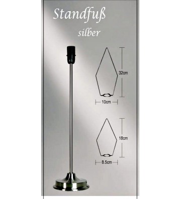 Standfuß für Leuchtsterne variabel für alle Größen, silber ca. 44 cm, E14