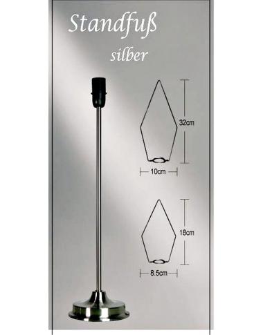 Standfuß für Leuchtsterne variabel für alle Größen,Metall silber ca. 44 cm, E14, Faltstern Stehlampe Standfuß für Leuchtsterne variabel für alle Größen,Metall silber ca. 44 cm, E14, Faltstern Stehlampe