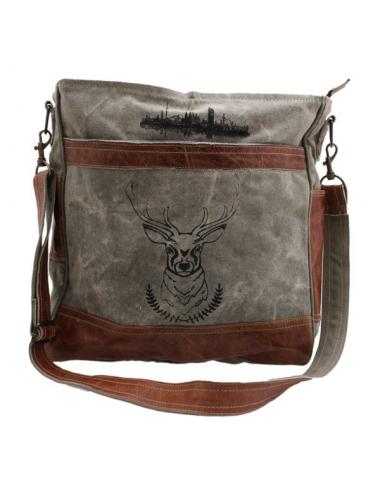 Umhängetasche Stay Wild mit Hirschmotive Umhängetasche Stay Wild mit Hirschmotive