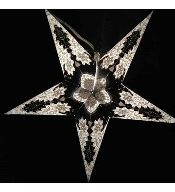 Leuchtstern Royal Black Mini Star 5 Zacken Zippverschluß