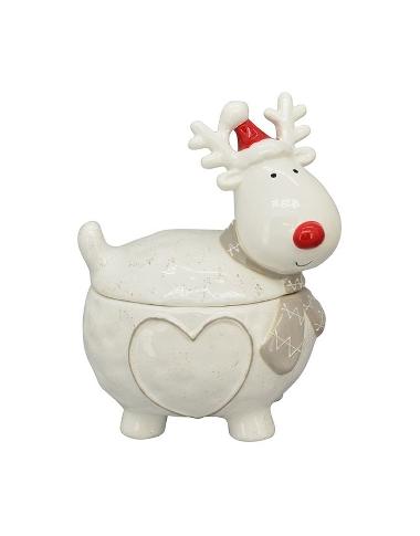 Dose aus Keramik Santa Gris weiß Dose aus Keramik Santa Gris weiß