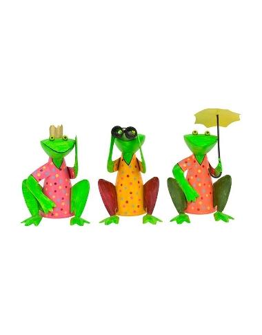 Zaunhocker Frosch aus Metall zur Wahl Zaunhocker Frosch aus Metall zur Wahl