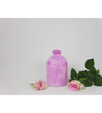SET: 2 Vasen bauchig, pink 25 cm und 17 cm