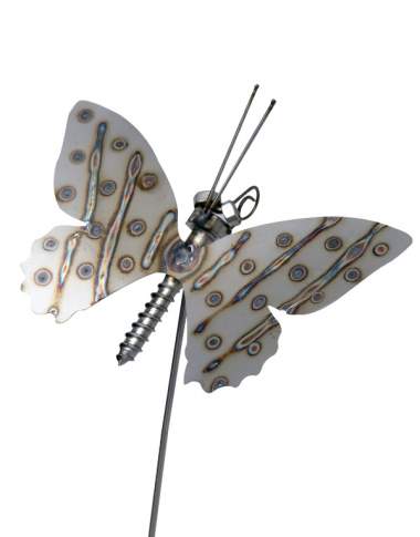 Gartenstecker Schmetterling aus Edelstahl am Stab ca.75cm Gartenstecker Schmetterling aus Edelstahl am Stab ca.75cm