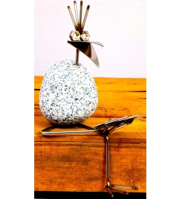 Kantenhocker SV mini Poker ca. 22cm hoch aus Granit und Edelstahl